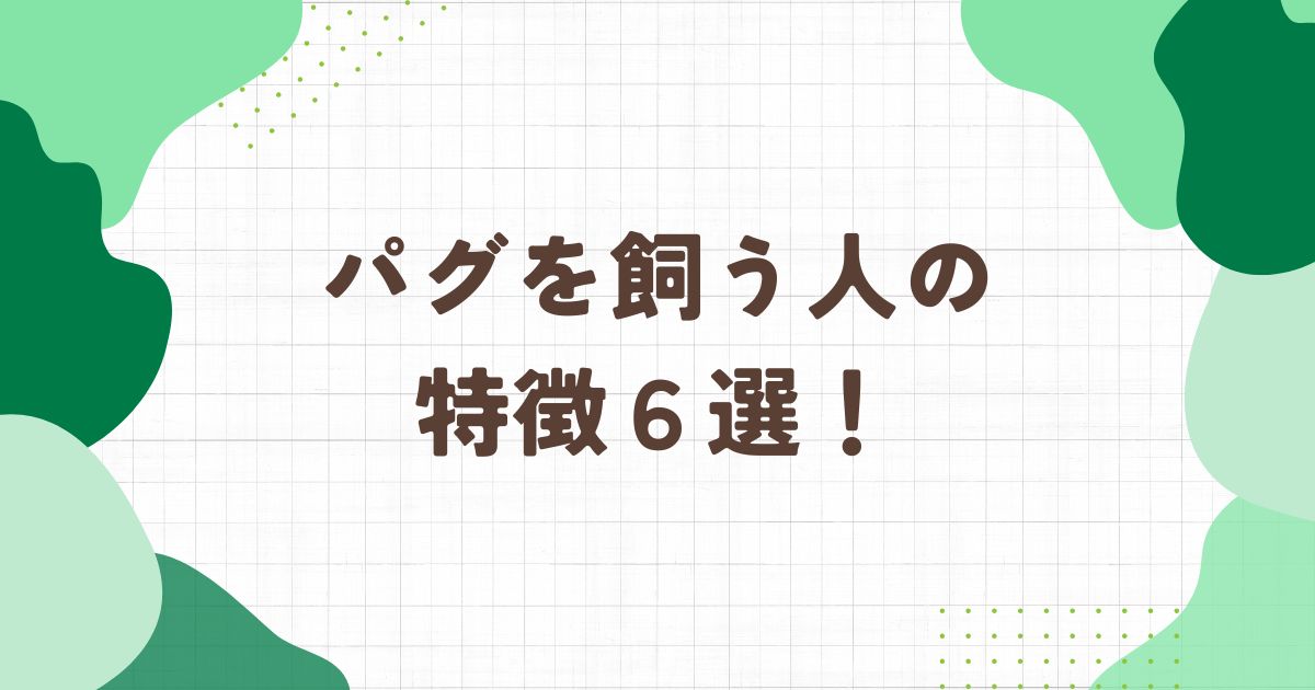 パグを飼う人の特徴6選！パグの飼い主の性格を徹底解説